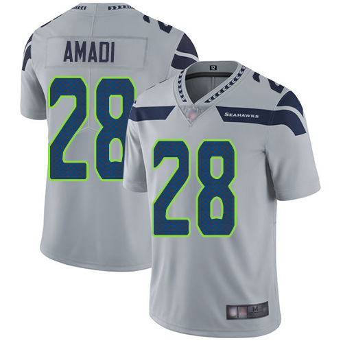 Seattle Seahawks Limited Grey Men Ugo Amadi Alternate Jersey NFL Football #28 Vapor Untouchable